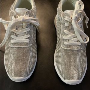 David’s Bridal Crystal Encrusted Running Shoe size 7 Women